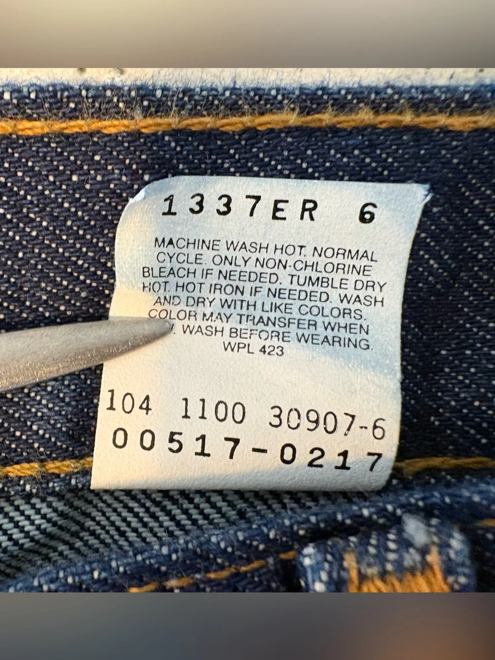 Levis Jeans 517 Mens 38x31 Dark Blue Bootcut Denim Rodeo Cowboy Western NWOT